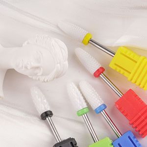 Yuemanicure her türlü seramik tırnak matkap uçları manikür makine aksesuarları döner elektrikli tırnak törpüsü kesici freze aracı - Product Image 6