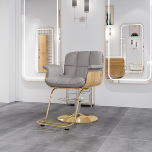 Sillón de Barbería Moderno de Cuero con Elevación Hidráulica, Altura de Asiento Ajustable, Diseño Duradero para Uso Comercial - Product Image 2