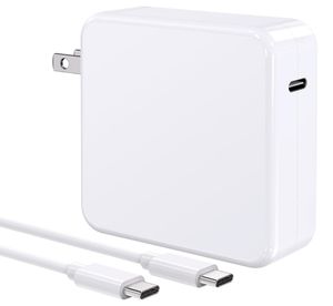 Adaptateur secteur USB C 61W pour <span class=keywords><strong>MacBook</strong></span> Pro 13 pouces/12 pouces 2021, <span class=keywords><strong>2020</strong></span>, 2019, 2018, 2017, 2016, alimentation de type C - Product Image 1