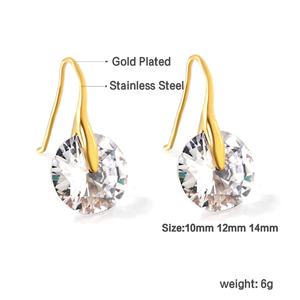 Pendientes de Acero Inoxidable con Baño de Oro, Hipoalergénicos, a la Moda, Resistentes al Agua, para Mujer, Venta al Por Mayor - Product Image 6