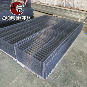 OEM nhà sản xuất an ninh thép carbon Zn + PVC 3D hàng rào tấm 4mm dây lưới Kích thước 200*55mm màu xám RAL 7016 được sử dụng cho hàng rào vườn - Product Image 1