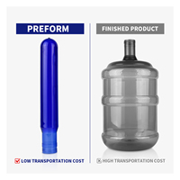 Échantillon gratuit 700G 750G 55mm col 19L 20L plastique PET 5 gallons bouteille préforme 19 litres 20 litres 5 gallons bouteille d'eau PET préforme