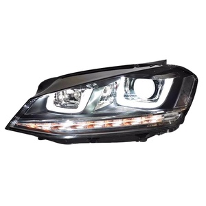Gruppo Fari per Volkswagen <span class=keywords><strong>Golf</strong></span> <span class=keywords><strong>7</strong></span> MK7 2013-<span class=keywords><strong>2017</strong></span>, Fari LED con DRL, Lente a Doppio Fascio Bi-Xenon HID - Product Image 3