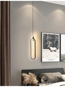 Lustre moderne pour plafond, chambre à coucher, <span class=keywords><strong>salon</strong></span>, en fer noir/<span class=keywords><strong>doré</strong></span>, ovale/rond, LED à intensité variable, température de couleur multiple, type <span class=keywords><strong>suspension</strong></span> - Product Image 5
