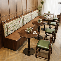 Ensemble table et chaises octogonales, banquette à dossier railé, chaise à tiges, table à plateau octogonal pour coin repas, salle à manger et coin dîner