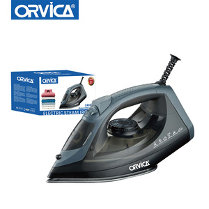 Fer à vapeur électrique portatif ORVICA avec revêtement céramique 2400W, fonction vapeur <span class=keywords><strong>verticale</strong></span> pour usage domestique et hôtelier, modèle ORM-3529A - Product Image 1