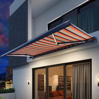 Nouvelle conception de store banne motorisé rétractable à bras articulé pour extérieur, imperméable, en aluminium, pour terrasse et protection solaire