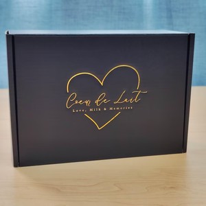Custom Black Corrugated Mailer <b>Box</b> Gold Logo Printing Foldable Shipping Packaging Paper <b>Box</b> for Gift Cosmetic Apparel Packaging - Product Image 5