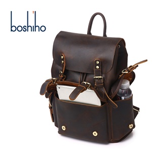 2025 Vintage <span class=keywords><strong>in</strong></span> <span class=keywords><strong>pelle</strong></span> di vacchetta da viaggio fatta a mano cavallo pazzo <span class=keywords><strong>in</strong></span> <span class=keywords><strong>pelle</strong></span> zaino da <span class=keywords><strong>uomo</strong></span> genuina da 16 pollici borsa per Laptop con cerniera alla moda invernale - Product Image 2