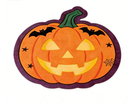 Serviettes en papier décoratives à thème citrouille d'Halloween de forme spéciale, 2 plis, douces, jetables, en forme de citrouille