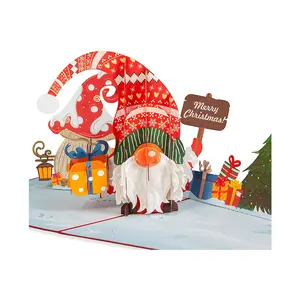 3D Christmas Greeting Cards Pop Up Handmade Cards with Envelope Set For Xmas New Year Winter Holiday- Feature Xmas Tree