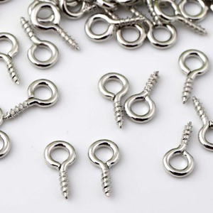 Vis à œil en métal, petites, plaquées or, crochets pour pendentifs, pour fournitures de bricolage - Product Image 2