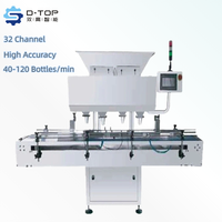 Machine de comptage de capsules DTOP à écran tactile, entièrement automatique, haute précision, 32 canaux, certifiée CE, 6000 pièces/heure