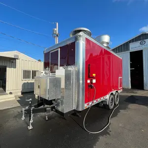 Camion de nourriture remorques de nourriture de restaurant entièrement équipées chariot de hot-dogs de crème glacée entièrement équipé camion de nourriture avec cuisine complète