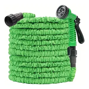 Expandable Garden Hose Water Pipe 25FT Flexible Water Hose With 7 Function Spray Nozzle Durable Garden Hose For Gardening Lawn