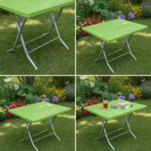 Hot Sale 110cm Custom Color Rectangular Center <b>Foldable</b> Plastic Folding <b>Table</b> Picnic <b>Camping</b> Indoor Outdoor Use Wholesale Supply - Product Image 6