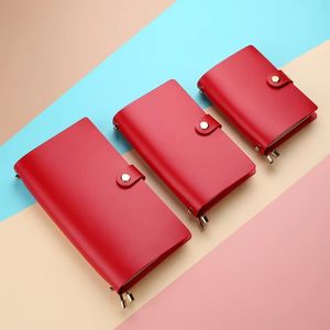 Usine en gros mode Portable bouton de poche en cuir PU A7 cahier de papier pour journal Journal bureau cadeau affaires - Product Image 6