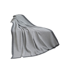 Couverture tricotée 100 % polyester personnalisable, motif géométrique nordique noir, blanc et gris, toutes saisons, pour canapé et lit