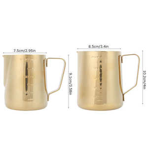 Personnalisable 304 Acier Inoxydable Métal Café Lait Moussant Tasse Moderne 1000ml Barista <span class=keywords><strong>Pichet</strong></span> À Vapeur Espresso <span class=keywords><strong>Pichet</strong></span> À Lait - Product Image 5