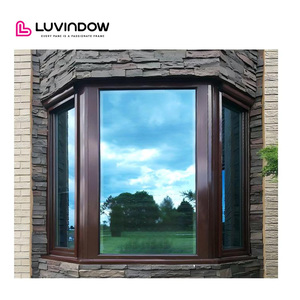 Fenêtre de maison résistante aux ouragans, à <span class=keywords><strong>double</strong></span> <span class=keywords><strong>vitrage</strong></span>, en verre trempé, avec design de <span class=keywords><strong>baie</strong></span> <span class=keywords><strong>vitrée</strong></span> en bois et grille - Product Image 4