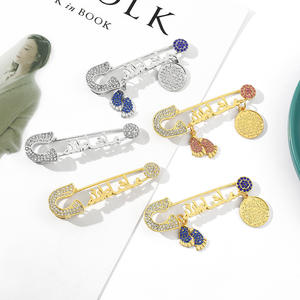 <span class=keywords><strong>Broche</strong></span> de pied islamique populaire <span class=keywords><strong>Amazon</strong></span> avec diamant super flash et <span class=keywords><strong>broche</strong></span> anti-éblouissement - Product Image 2