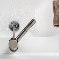 Robinet de lavabo extractible en acier inoxydable SUS304, levier unique, rotation à 180 degrés, pour hôtel