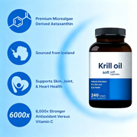 Suppléments d'astaxanthine de qualité supérieure OEM/ODM, astaxanthine issue de microalgues, soutien pour les yeux, la peau et les articulations