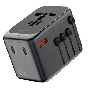 Hot Sale universal travel adapter electrical multi socket 65W gan adaptateurs de voyage plug adapt