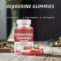 Complément alimentaire pour adultes en gommes à la berbérine hydrochlorure de haute qualité et haute résistance, avec cannelle de Ceylan, 60 unités