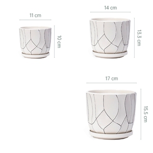Maceta creativa pintada <span class=keywords><strong>a</strong></span> <span class=keywords><strong>mano</strong></span> para sala de estar, escritorio, balcón, decoración, maceta suculenta, maceta de cerámica blanca, venta al por mayor - Product Image 4