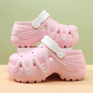 Sabots compensés en EVA pour femmes, color-block, avec bride réglable, respirants, décontractés, type claquettes, chaussures de <span class=keywords><strong>jardin</strong></span> pour filles - Product Image 6