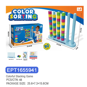 EPT Color Stack Challenge, jeu de puzzle familial rapide et stimulant |   Jeu de société amusant pour stimuler la logique et l'esprit |   Comprend 50 cartes de défi - Product Image 5