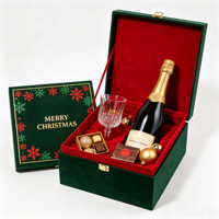 Boîte cadeau en papier de Noël avec fenêtre découpée et fermeture magnétique pour les cadeaux de fête de Noël, commande en gros directe d'usine