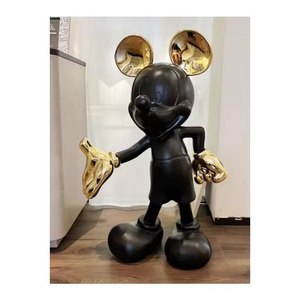 Su misura a grandezza naturale placcato Mickey artigianato cartone animato <span class=keywords><strong>topolino</strong></span> decorazione scultura per soggiorno portico TV Cabinet Desktop - Product Image 3
