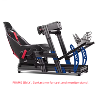 Cockpit de Simulación de Carreras DIY 4080 con Perfiles de Aluminio, Soporte Ajustable para Volante de Juegos, Simulador de Carreras para PC