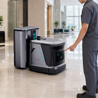 Robot de nettoyage commercial IA performant, balayage, lavage, aspiration, autonettoyage et évitement intelligent des obstacles pour hôtels et centres commerciaux