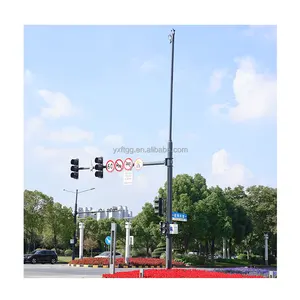 Poste de luz de señal de tráfico integrado Poste de cámara CCTV