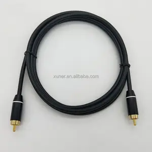 Vergulde Connector Male Naar Male Coax Rca Plug Audiokabel