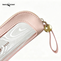 Pochette à maquillage de haute qualité Beauty Planet avec fermeture éclair, réutilisable, personnalisée, rose, imperméable, en cuir PU, pour pinceaux de maquillage, pour femmes
