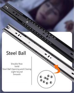 Ultra-kısa üç bölüm sessiz rulman kılavuz rayı çekmece slider6 6-inch çekmece ray 4-5-inch üç kat küçük slayt ray - Product Image 4