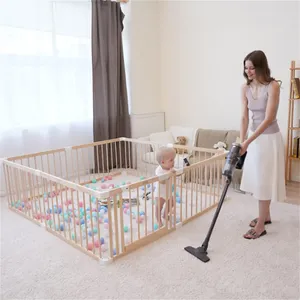 <span class=keywords><strong>Grand</strong></span> <span class=keywords><strong>parc</strong></span> pour bébé multifonctionnel de luxe intérieur extérieur en bois pur poli de haute qualité - Product Image 3