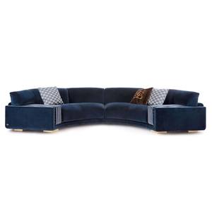 Ensemble de canapés en tissu de style italien meubles de salon ensemble de canapés sectionnels canapé d'angle de forme incurvée moderne <span class=keywords><strong>demi</strong></span>-rond - Product Image 1