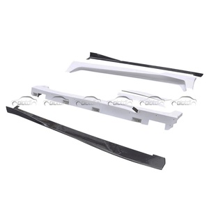 Carbon + FRP Front Bumper Lip Spoiler Side Skirts <b>Splitters</b> Canards Trims Grille for Honda Civic 10TH FK8 VRS Style Body Kits - Product Image 6