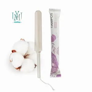 Oem Private Label Fabrieksleverancier Biologisch Katoen Tampons Met Applicator Voor Gebruik