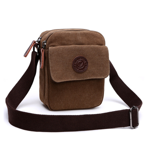 Petit mini sac à bandoulière pour <span class=keywords><strong>homme</strong></span> en toile personnalisée bon marché pour étudiant - Product Image 1