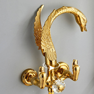 Robinet mural Golden Swan <span class=keywords><strong>de</strong></span> bonne qualité, système <span class=keywords><strong>de</strong></span> <span class=keywords><strong>douche</strong></span> à double poignée en laiton avec pluie polie et pommeau <span class=keywords><strong>de</strong></span> <span class=keywords><strong>douche</strong></span> <span class=keywords><strong>de</strong></span> massage, <span class=keywords><strong>barre</strong></span> coulissante - Product Image 5