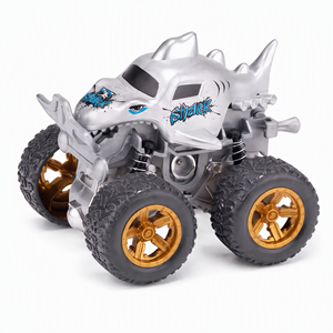 Coche <span class=keywords><strong>de</strong></span> juguete <span class=keywords><strong>de</strong></span> inercia doble <span class=keywords><strong>de</strong></span> tiburón monstruo realista, <span class=keywords><strong>de</strong></span> gran venta al por mayor, con neumáticos grandes y texturizados, para niños - Product Image 1