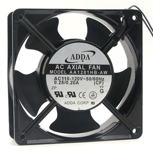 AA1281HB-AW ADDA 110-120V 50/60Hz 120*120*38มม. 12038 12ซม. พัดลมระบายความร้อนกรอบอลูมิเนียมแบริ่งคู่ - Product Image 1