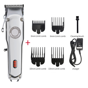 Cortadora de Pelo Profesional Recargable 110-240v con Pantalla LED, Cuerpo Metálico y Longitudes Ajustables para Uso Doméstico - Product Image 1