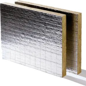 Heat Insulating Soundproofing Aluminum Foil Fiberglass Panel Sandwich Rock Wool Acoustic Panel